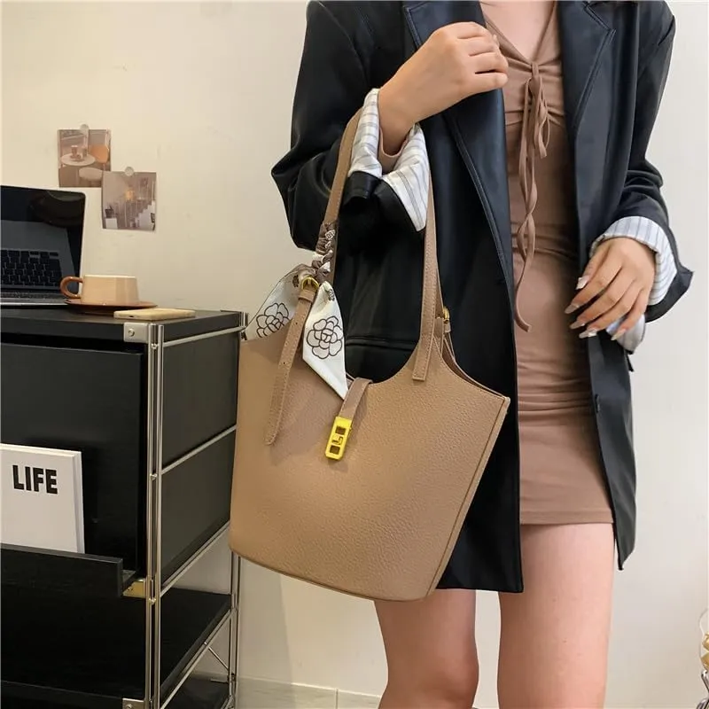 Bucket Bag For Women Vintage Bucket Purse Vegan Leather Tote Bag Shoulder Handbag