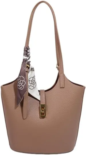 Bucket Bag For Women Vintage Bucket Purse Vegan Leather Tote Bag Shoulder Handbag