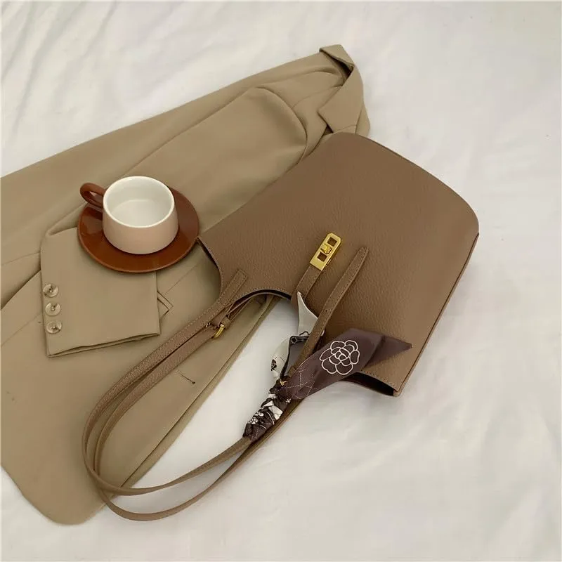Bucket Bag For Women Vintage Bucket Purse Vegan Leather Tote Bag Shoulder Handbag