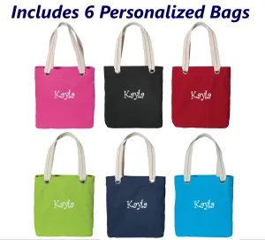 Bulk Embroidered Wedding Name Personalized Bags, Contrast Gift, Lined, Premium selection Totes, Grommets, Gift, Bridesmaid Canvas Tote Party Metal with Fraud-proof