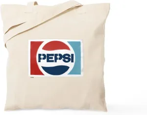 CafePress Pepsi Logo Tote Bag Reusable Natural Beige Canvas Shopping Bag