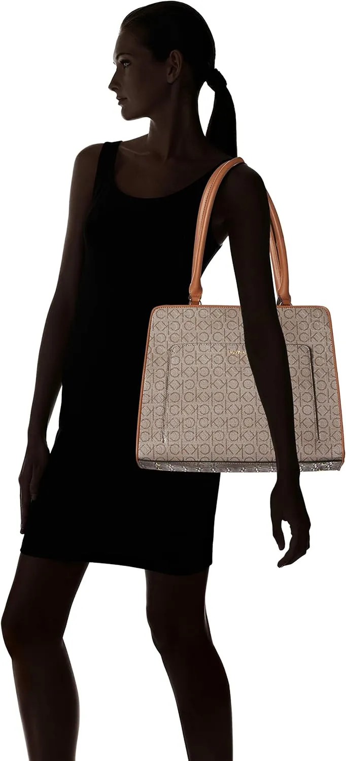 Calvin Klein Women's Margot Textured Logo Emboss Tote