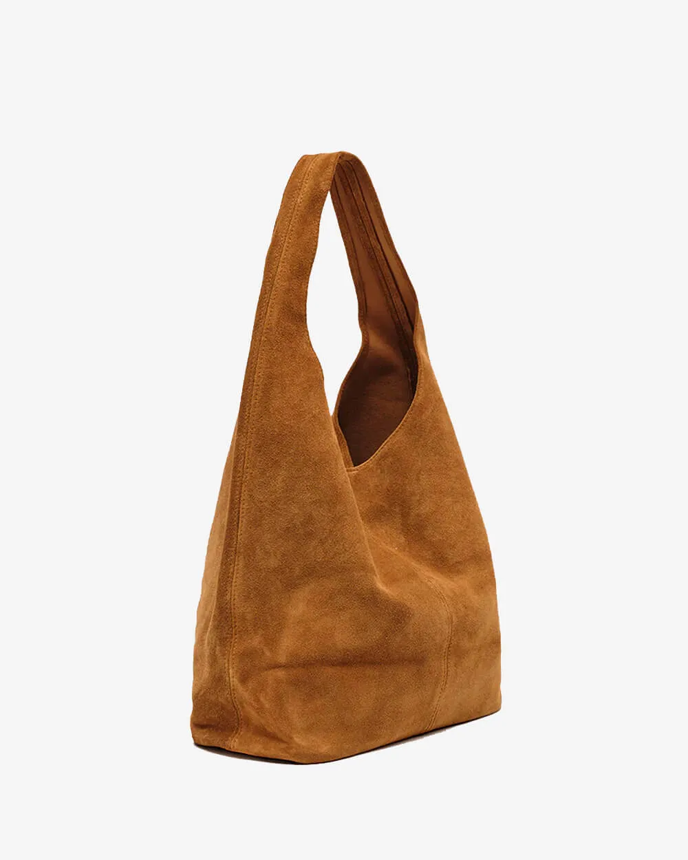 Camilla Caramel Suede Tote Bag