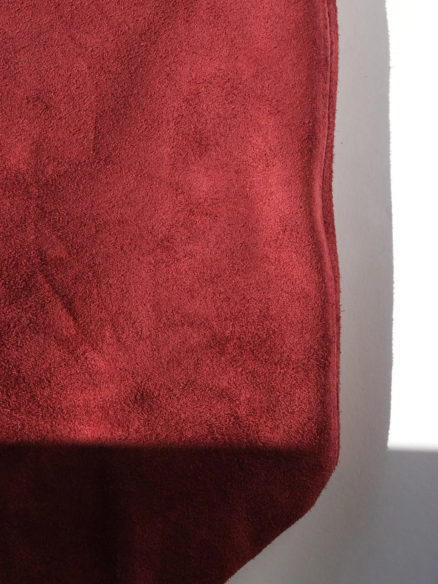 Camilla Suede Tote Bag in Wine Red