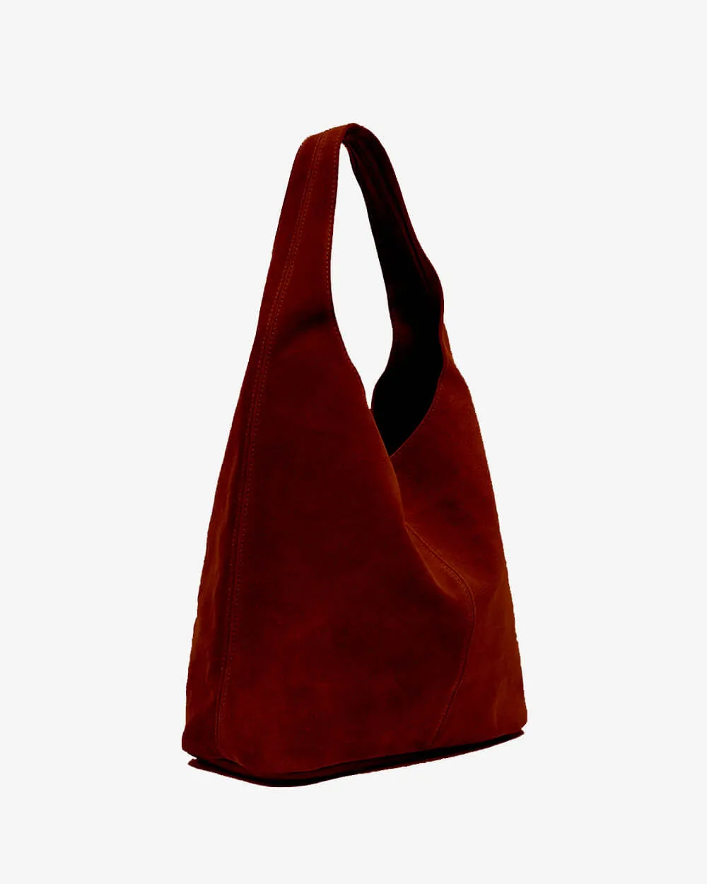 Camilla Suede Tote Bag in Wine Red