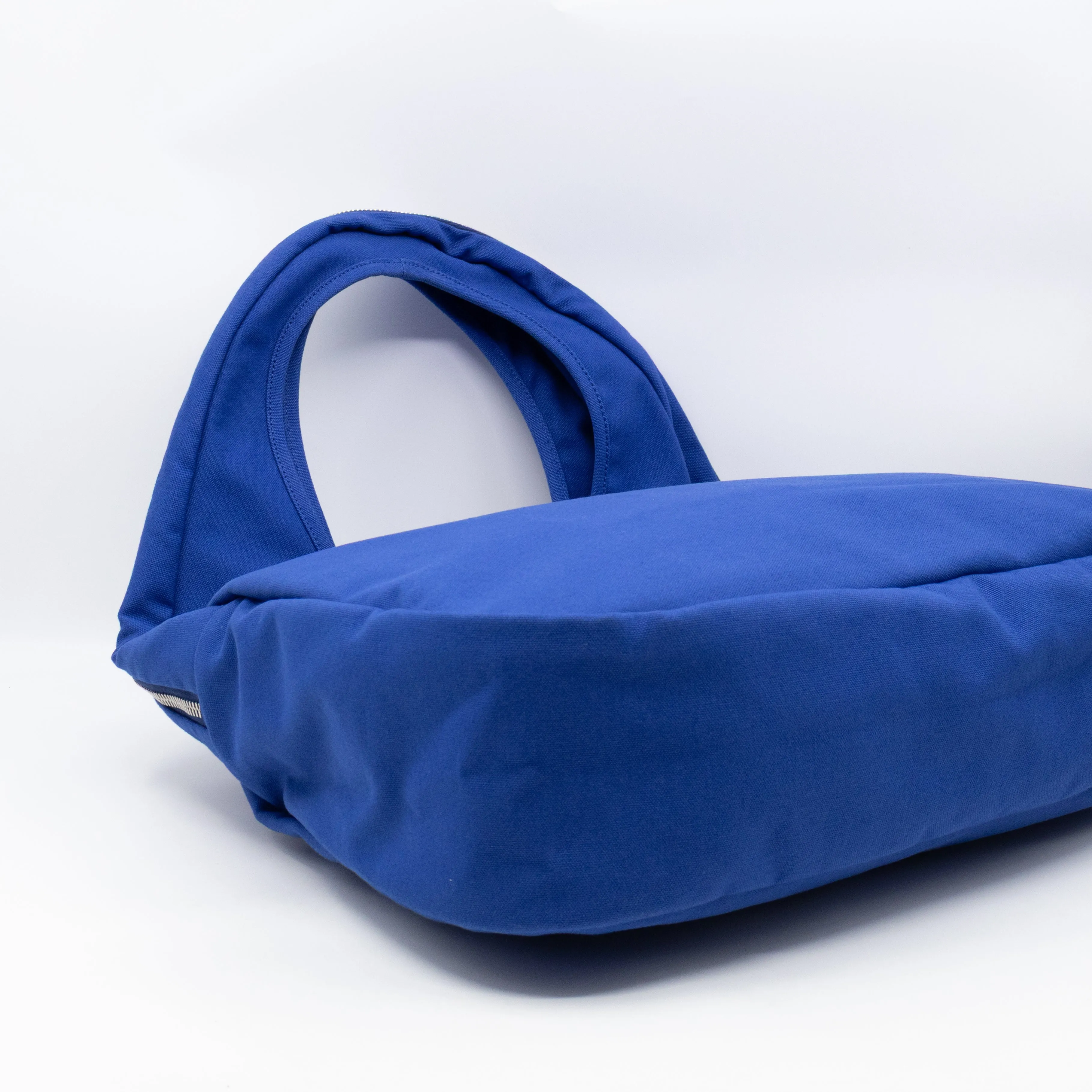 Canapa Logo Embossed Slouchy Tote Cobalto Canvas
