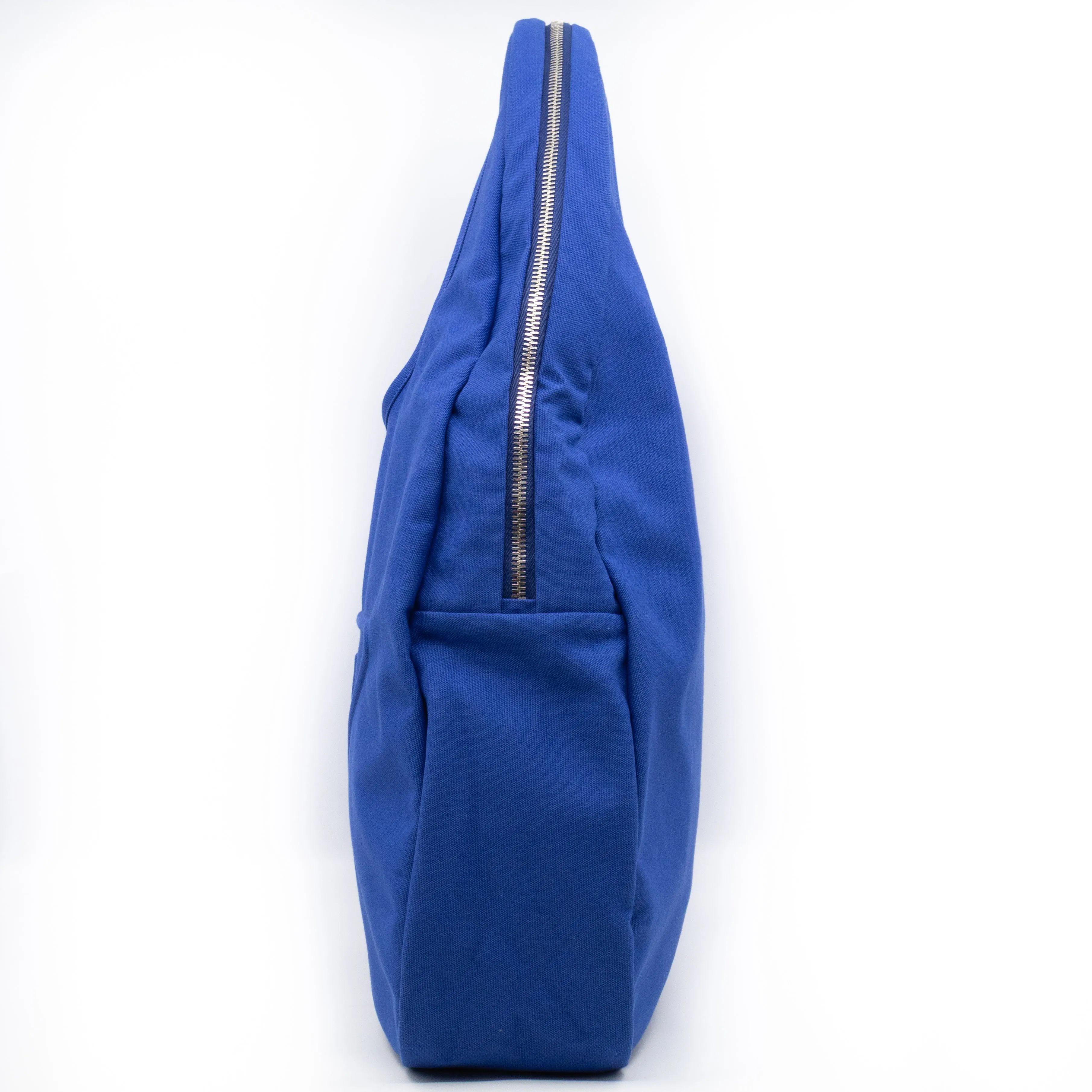 Canapa Logo Embossed Slouchy Tote Cobalto Canvas