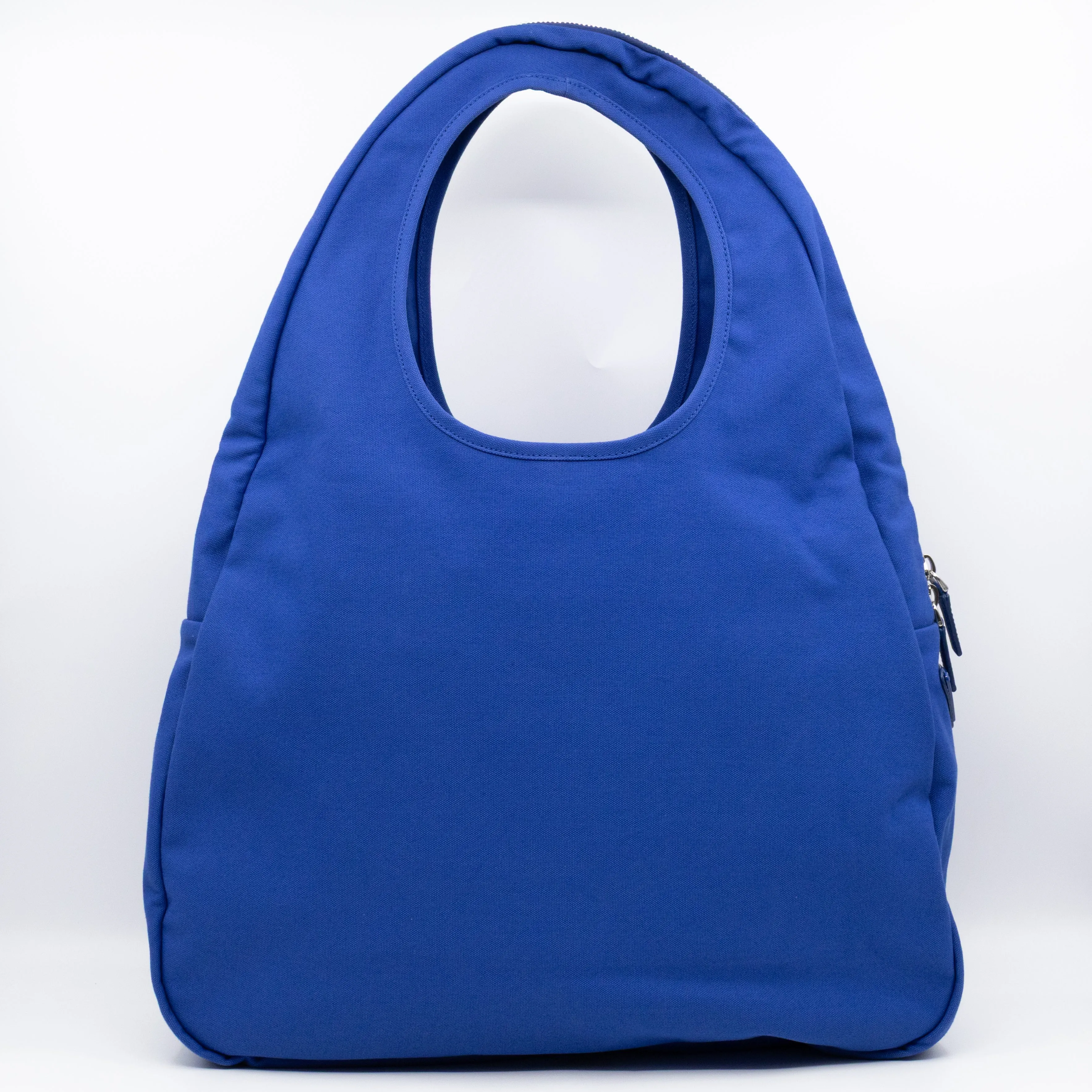 Canapa Logo Embossed Slouchy Tote Cobalto Canvas
