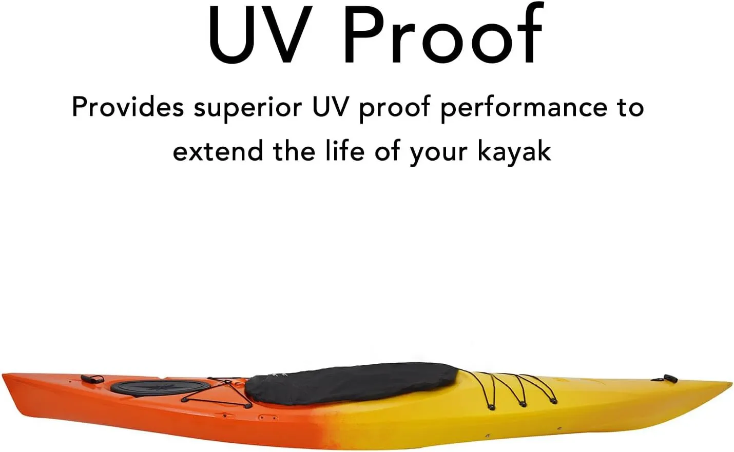 Canoe Cover, Thickened 420D Oxford Cloth Dust Proof UV Proof Kayak Cover, Sunblock Protector Kayak Canoe Cockpit Accessories for Outdoor Indoor Storage (M)