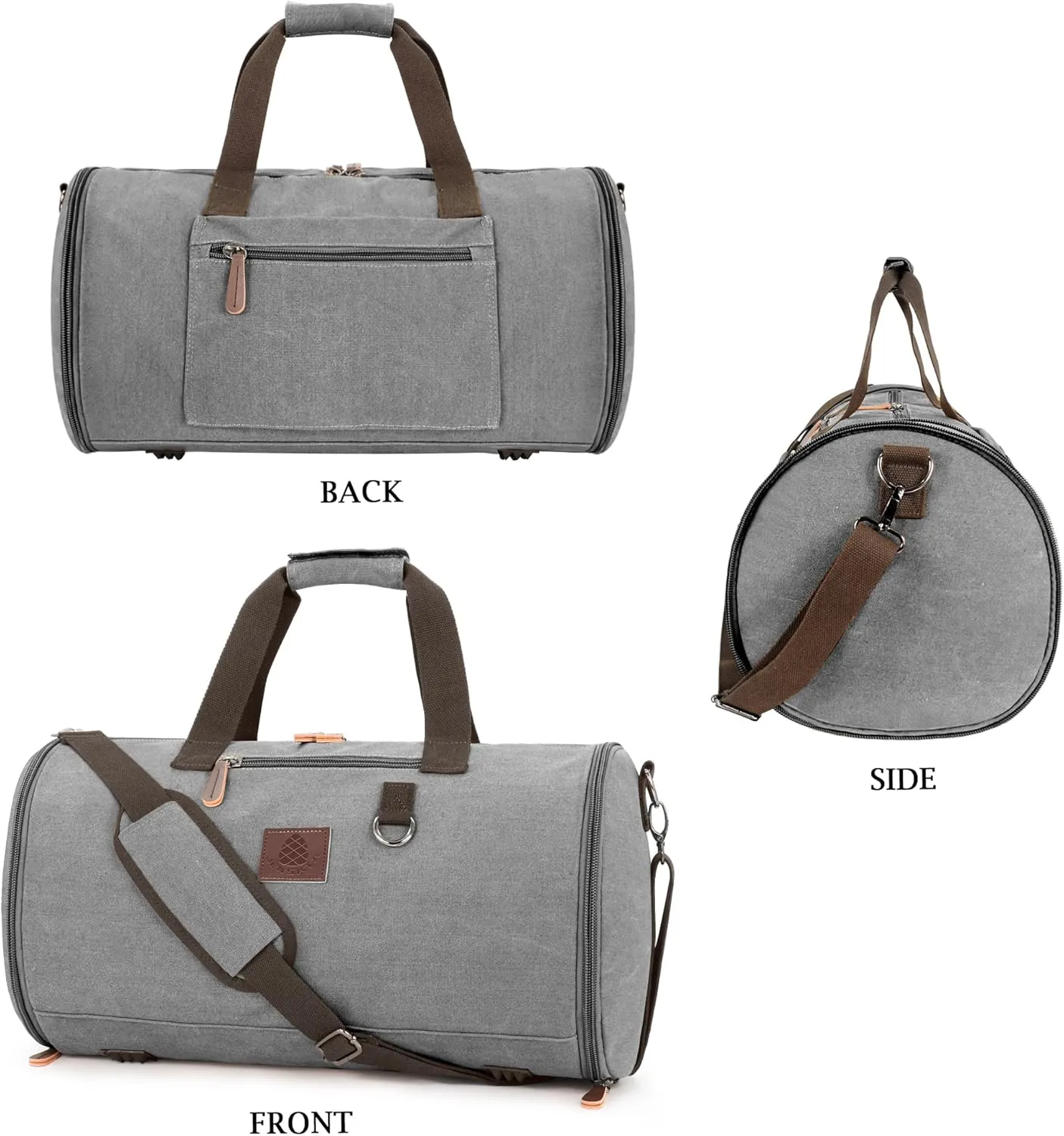 Canvas Duffle Bag for Men - 50L-70L Large Weekender Overnight Expandable Carry On Bag