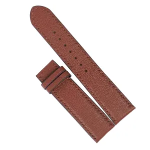 Cappuccino Goat leather watch band, High Quality Alran Chevre Sully leather watch strap (18mm, Steel Tang Buckle)