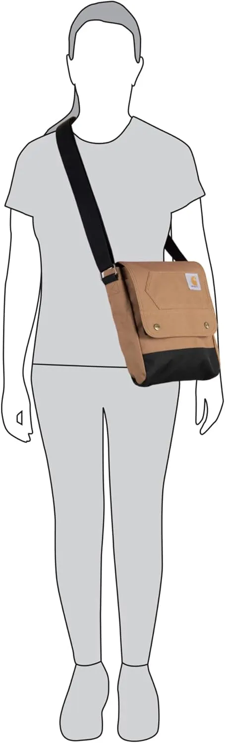 Carhartt, Durable, Adjustable Crossbody Bag With Flap Over Snap Closure