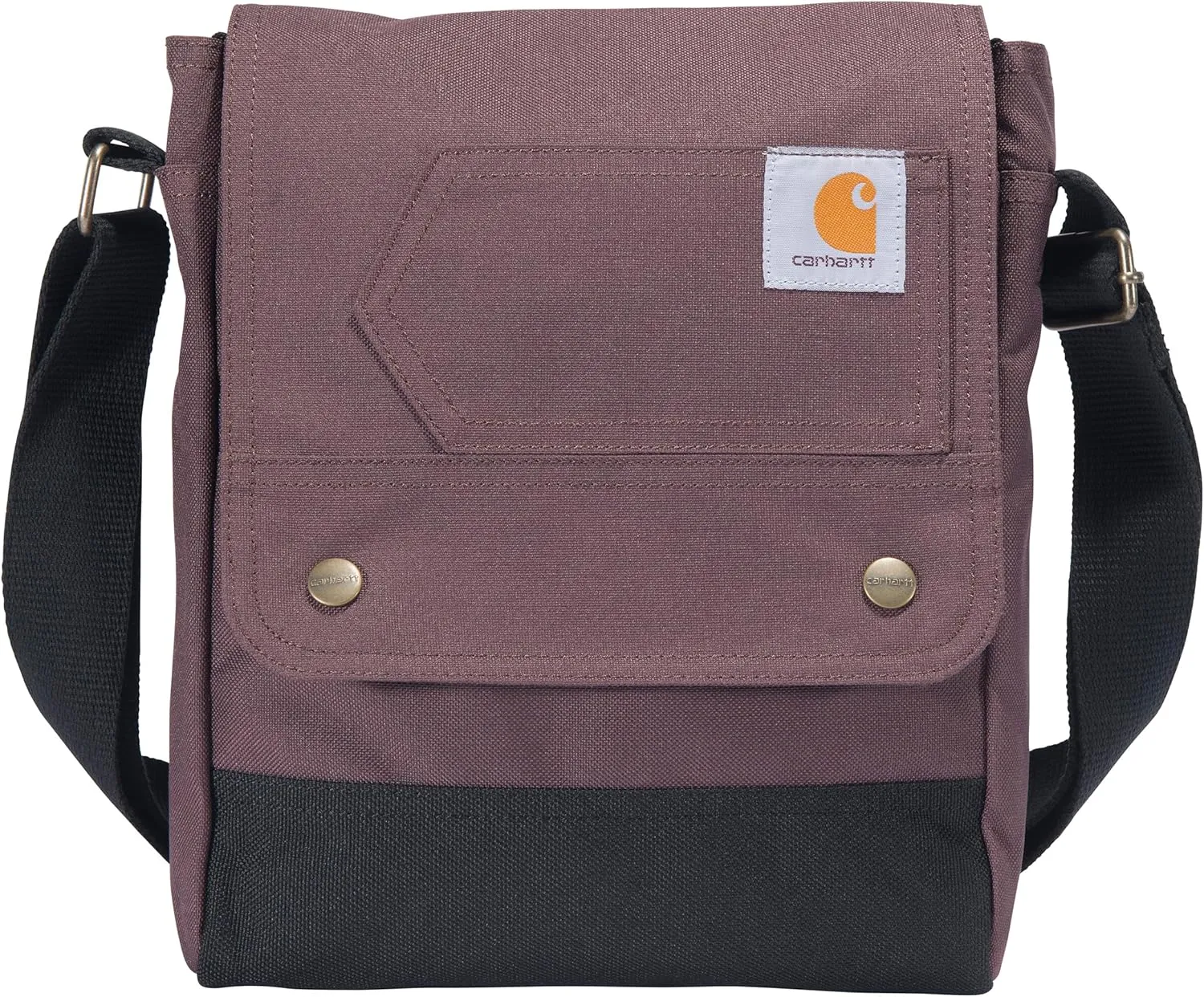Carhartt, Durable, Adjustable Crossbody Bag With Flap Over Snap Closure