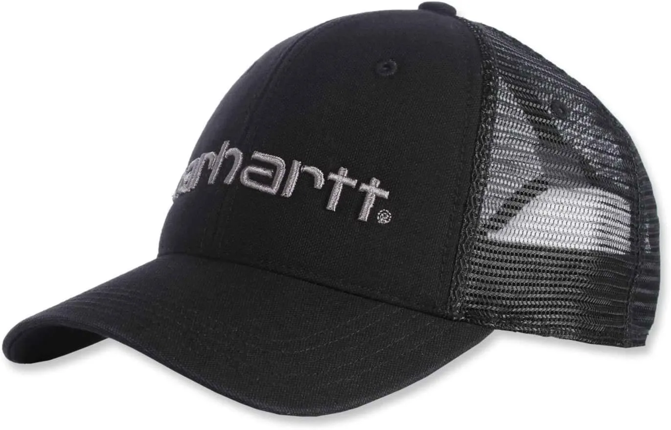 Carhartt Men's Canvas Mesh-Back Logo Graphic Cap