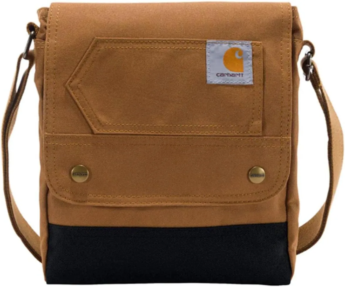 Carhartt Women's Crossbody Snap Bag Durable Adjustable Crossbody Bag with Flap Over Snap Closure