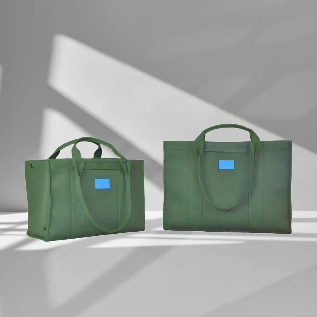Casual Canvas Tote Bag in two sizes. Heavy Duty, Travel, Beach, Camping and everyday office size as well.