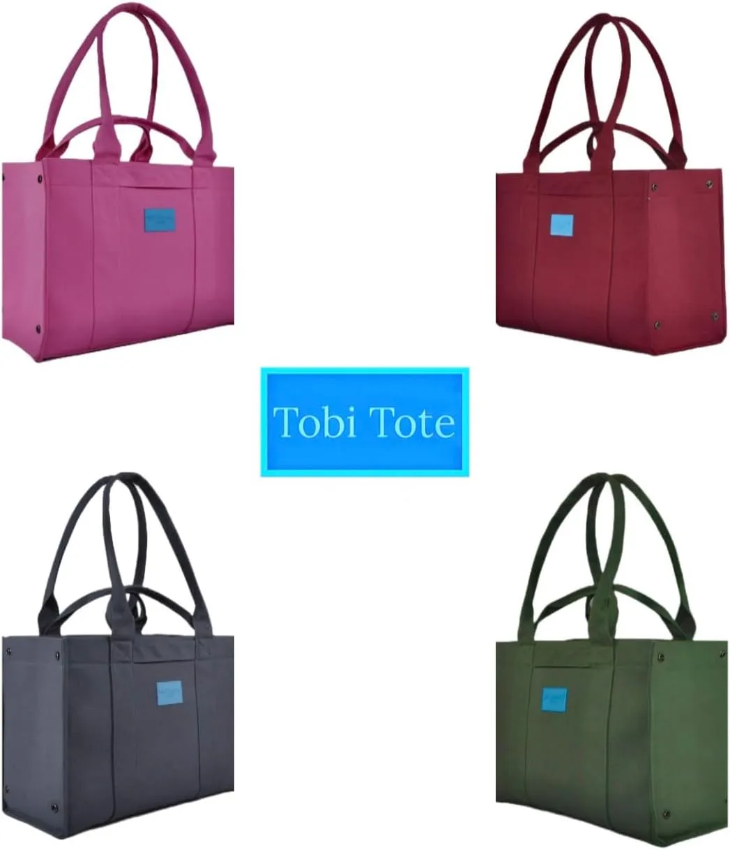Casual Canvas Tote Bag in two sizes. Heavy Duty, Travel, Beach, Camping and everyday office size as well.
