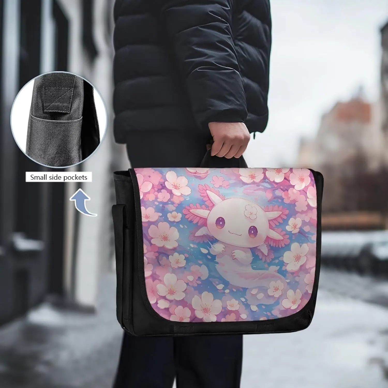 Casual Flap Crossbody Bag for Women Large Messenger Bag Vintage Men Shoulder Satchel Handbag for 15inch Laptop
