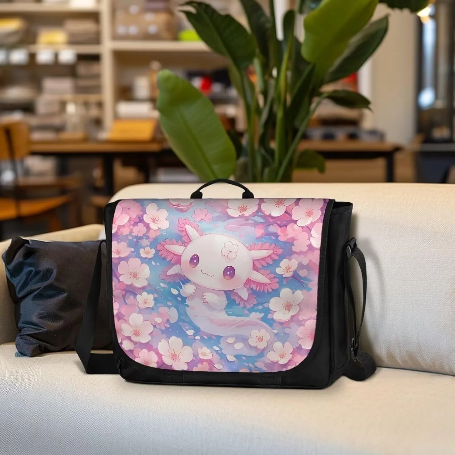 Casual Flap Crossbody Bag for Women Large Messenger Bag Vintage Men Shoulder Satchel Handbag for 15inch Laptop
