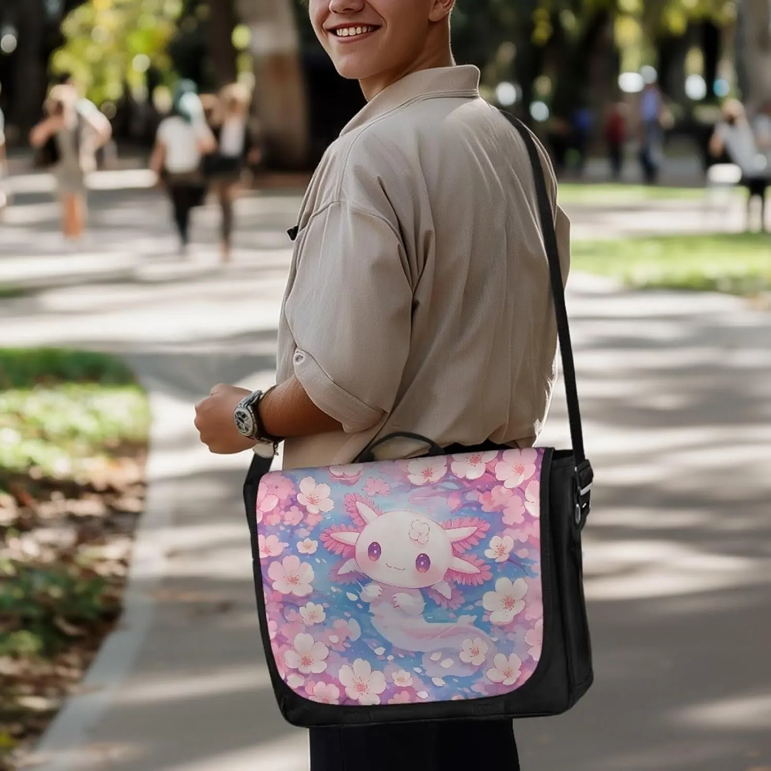 Casual Flap Crossbody Bag for Women Large Messenger Bag Vintage Men Shoulder Satchel Handbag for 15inch Laptop