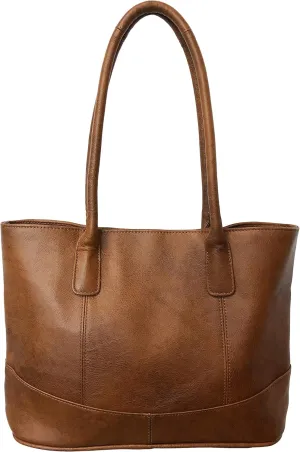 Casual Leather Handbag (#1827-3) (Caramel)