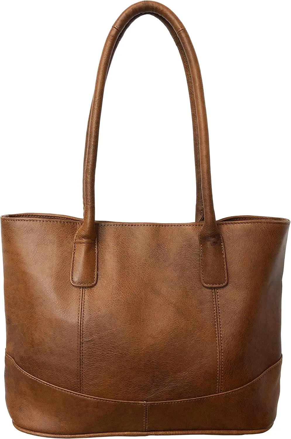 Casual Leather Handbag (#1827-3) (Caramel)
