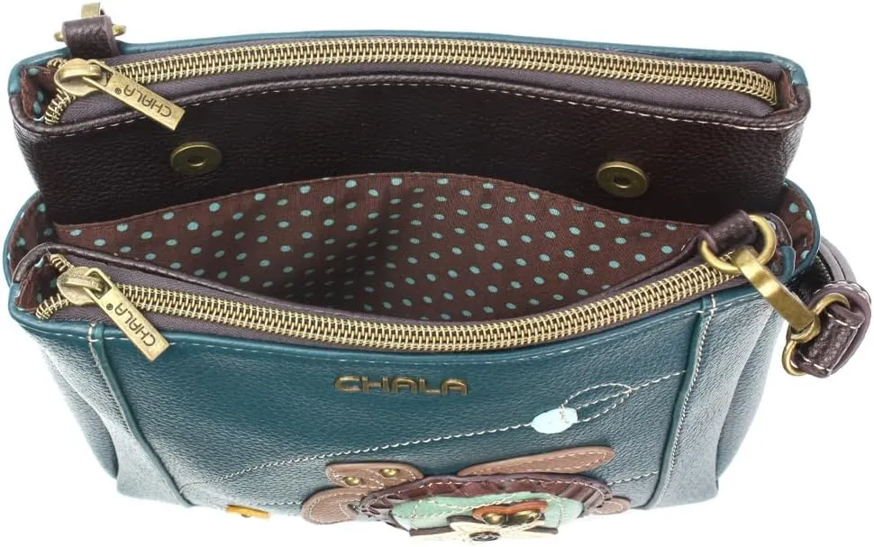 CHALA Merry Messenger RFID Protected Women Faux Leather Shoulder Purse with Adjustable Crossbody Strap