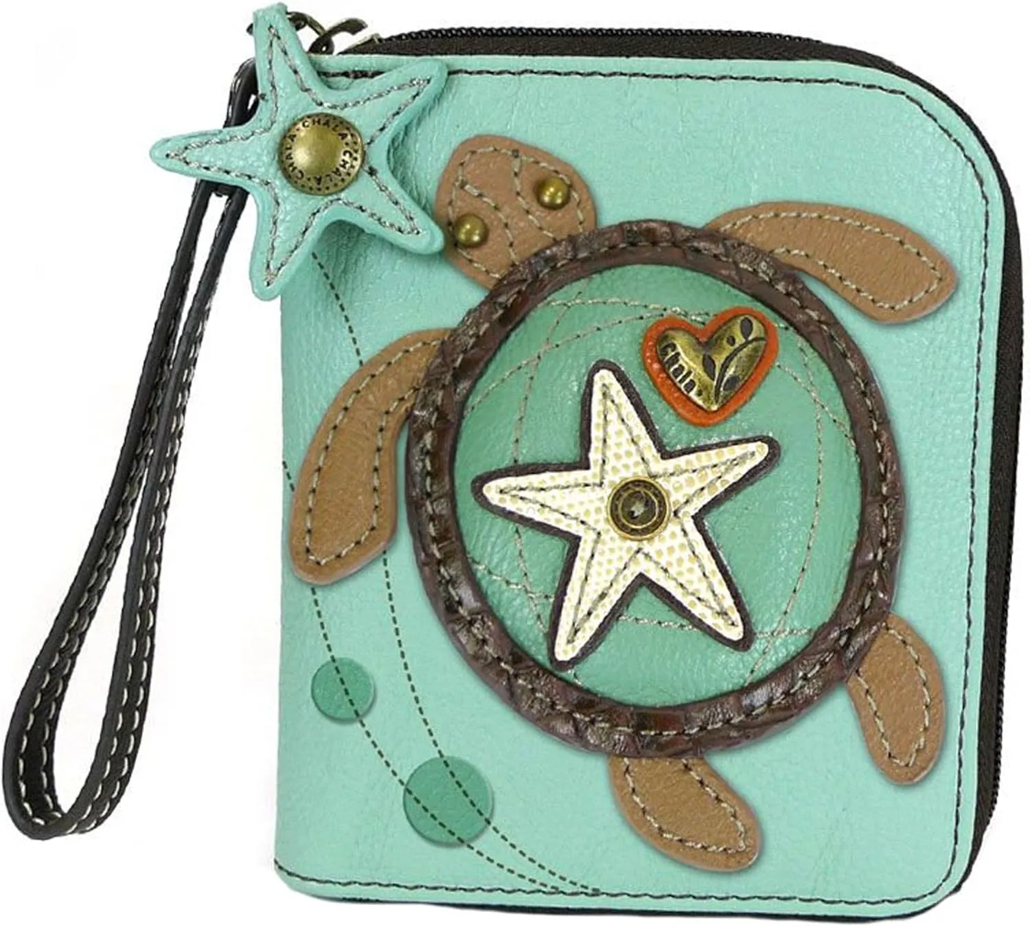 CHALA Sea Turtle Zip-Around Wallet/Wristlet Gift Set
