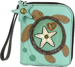 CHALA Sea Turtle Zip-Around Wallet/Wristlet Gift Set