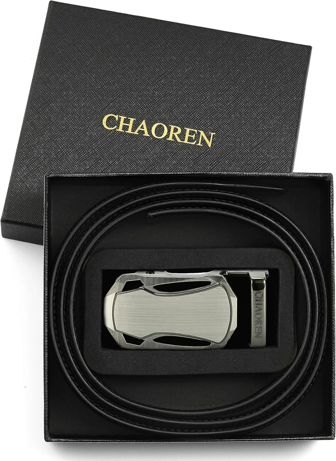 CHAOREN Leather Ratchet Belt Men 2 Pack - Customizable Fit, Effortless Style (35mm)