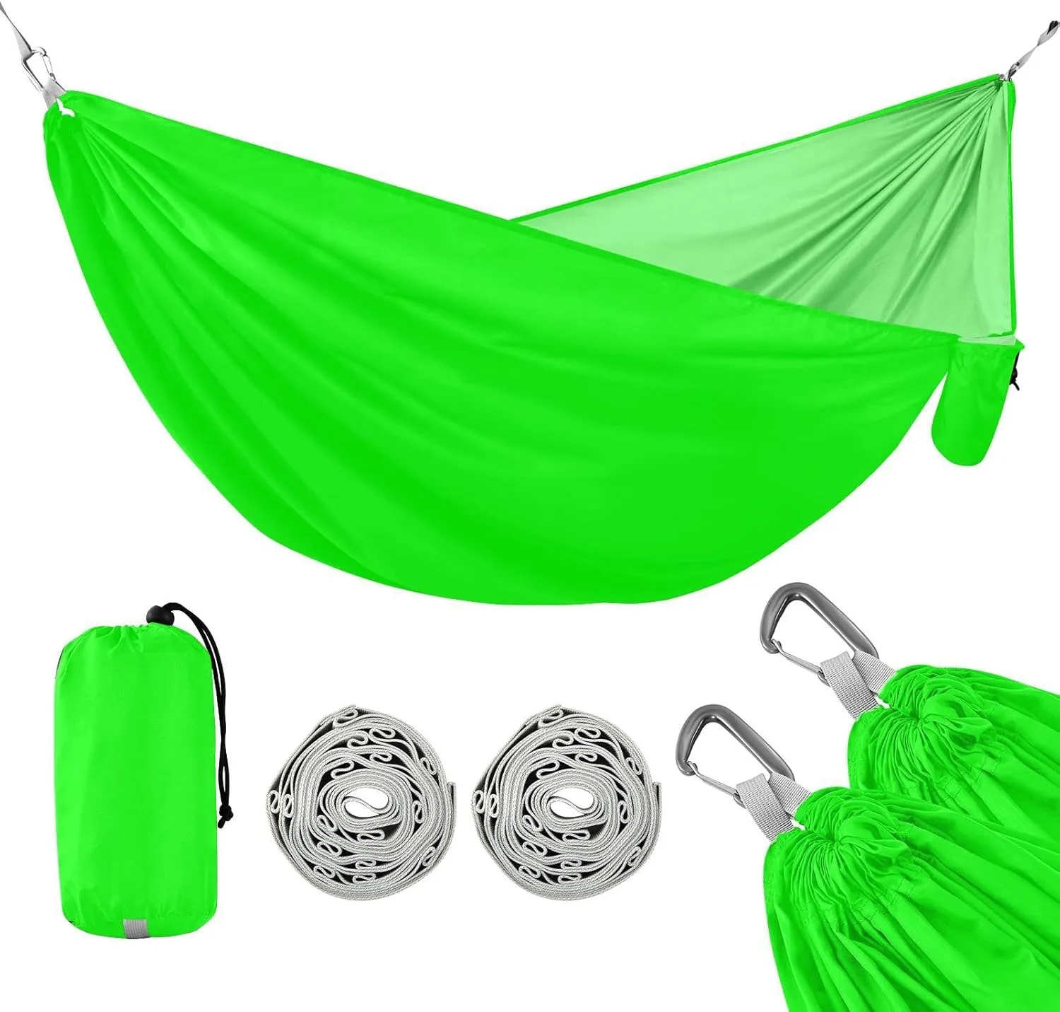 Chartreuse 330lb Capacity Outdoor Hammocks with Hanging Rope Indoor Hammock for Outside Patio Backyard Poolside Silla hamacas para adultos
