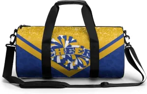 Cheer Duffle Bag for Cheerleaders, Cheerleading Gym Bag for Women, Travel Bag Duffel Bag, Carry on Weekender Bag (Gold&Navy)