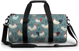 Chickens And Eggs Novelty Large Duffel Bag Lightweight Gym Bag Travel Tote Bags