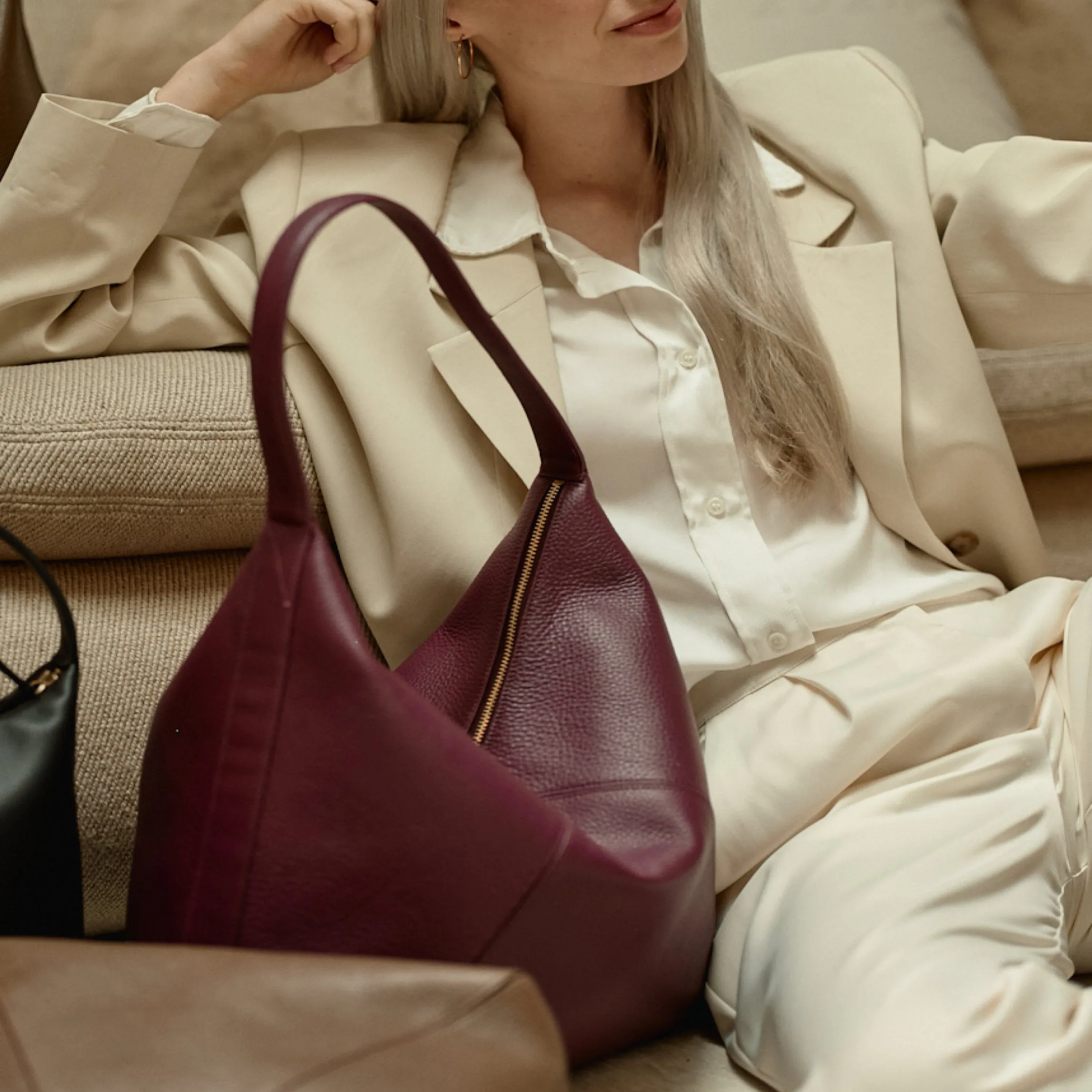 Ciera Maxi Hobo Deep Plum