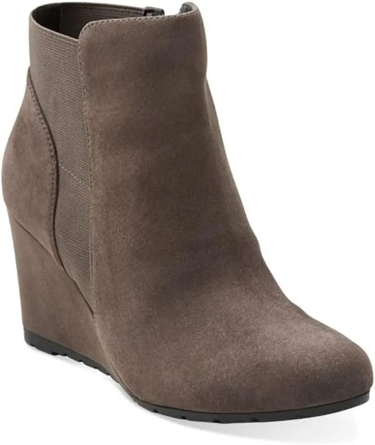 Clarks Rosepoint Bell Womens Grey Suede Boot 5-Medium