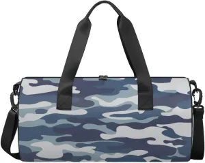 Classic Camouflage Sports Duffel Bag, Gym Tote Bag Waterproof Weekender Travel Bag for Overnight Travel Luggage Workout Women Men
