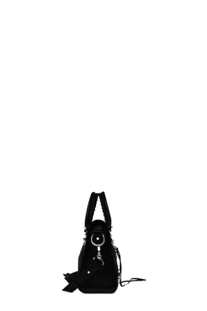 Classic City S Metallic Edge Black with Silver Hardware