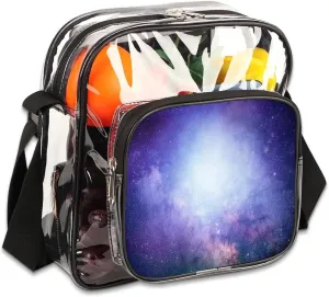 Clear Crossbody Bag Stadium Approved for Women and Men Transparent Messenger Shoulder Bag Clear Purse Bag