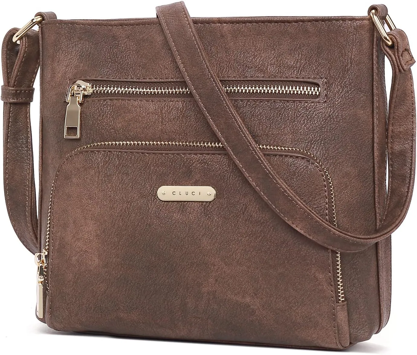 CLUCI Crossbody Purse for Women Multi Pockets Bag Vegan Leather Small Shoulder Handbags Summer Travel Designer Vintage Ladies