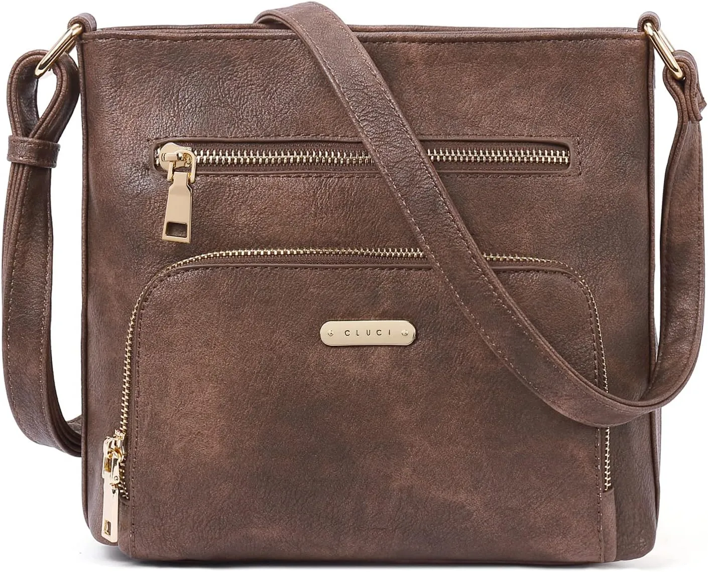 CLUCI Crossbody Purse for Women Multi Pockets Bag Vegan Leather Small Shoulder Handbags Summer Travel Designer Vintage Ladies