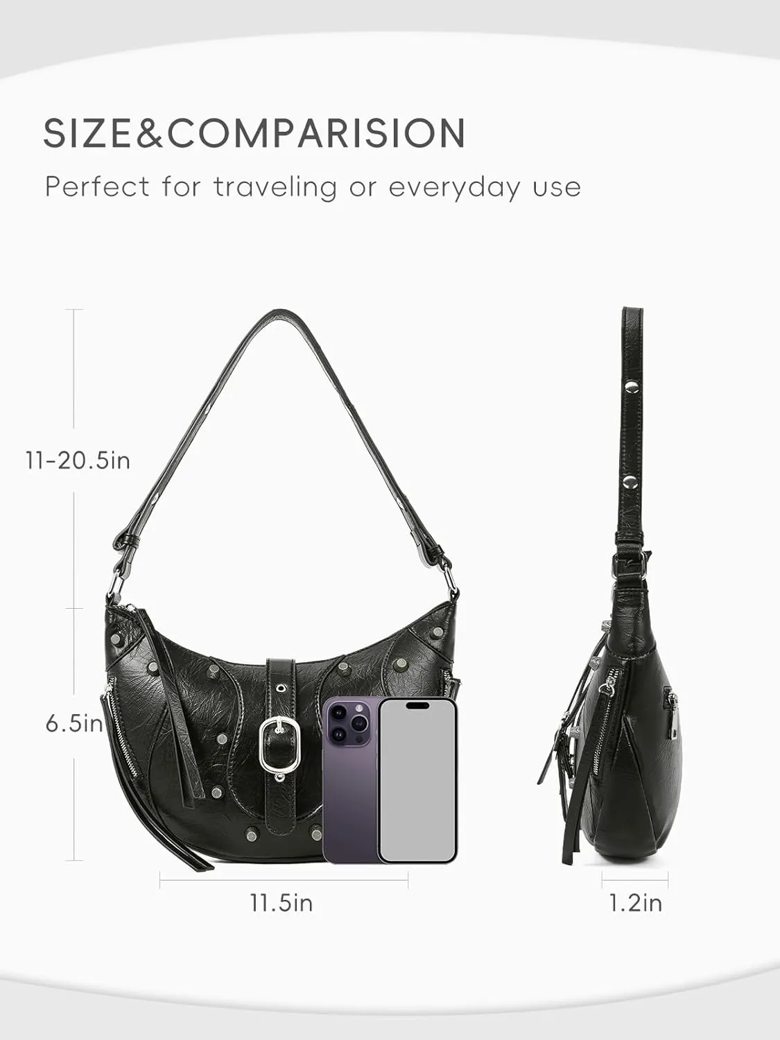 CLUCI Shoulder Bag,Purses for Women Dumpling Small Hobo Bags Vegan Leather Ladies Clutch with Adjustable Strap