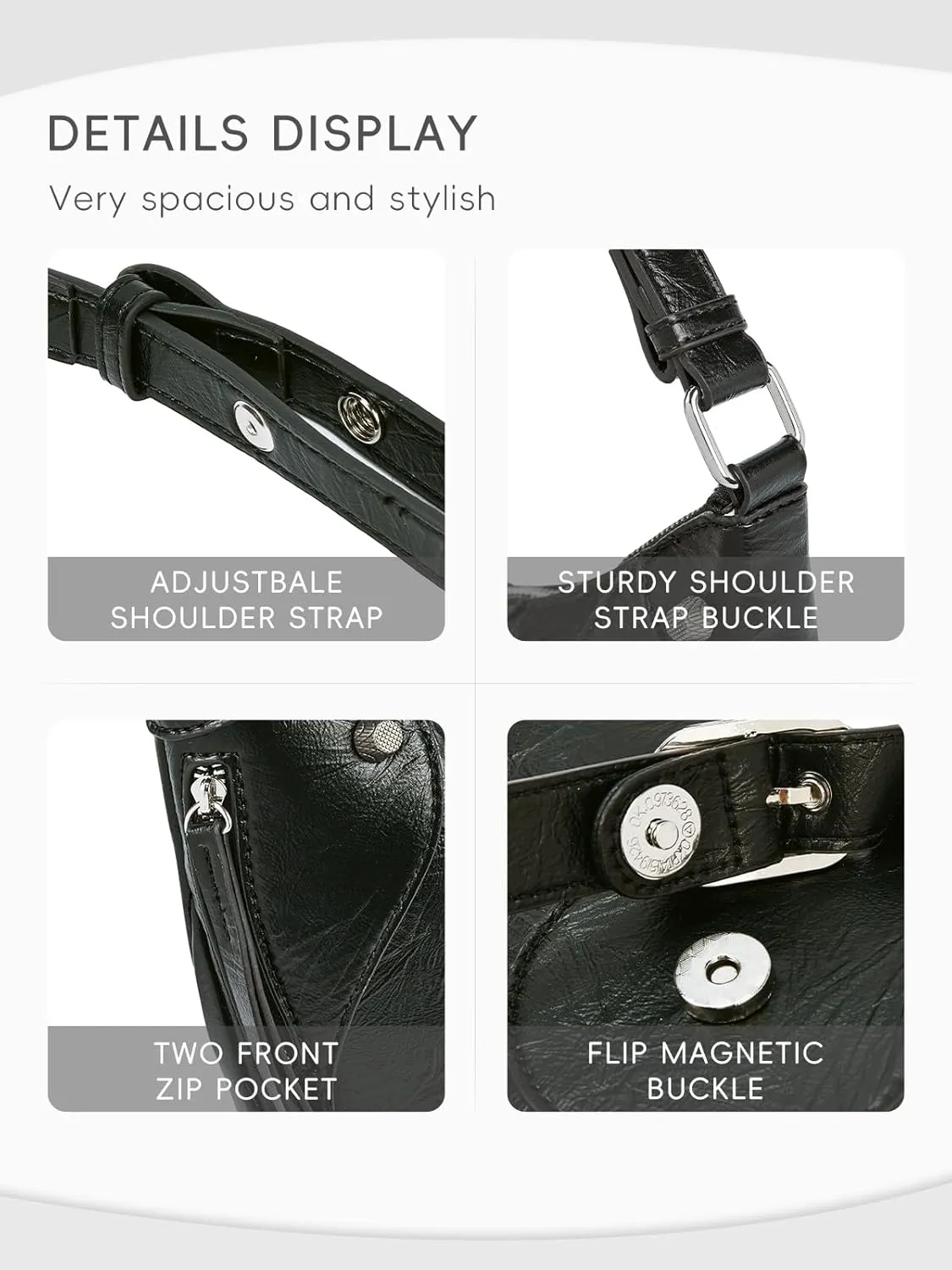 CLUCI Shoulder Bag,Purses for Women Dumpling Small Hobo Bags Vegan Leather Ladies Clutch with Adjustable Strap