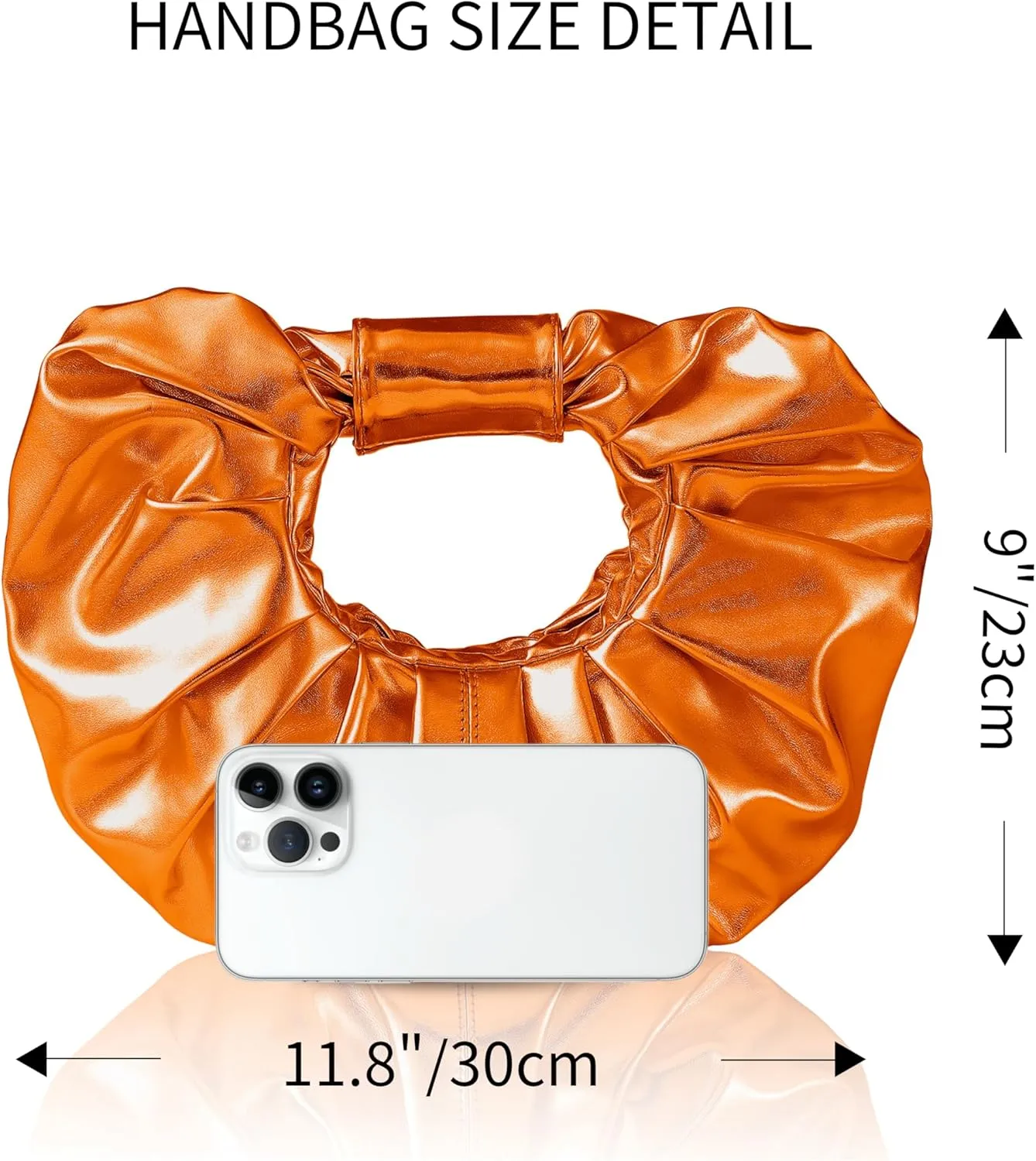 Clutch Purse for Women - Evening Clutch PU Leather Pleated Bag Designer Handbag for Party Prom Wedding