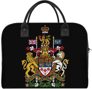 Coat of Arms of Canada Travel Duffel Bag Weekender Overnight Shoulder Bags Luggage Carrying Tote for Men Women