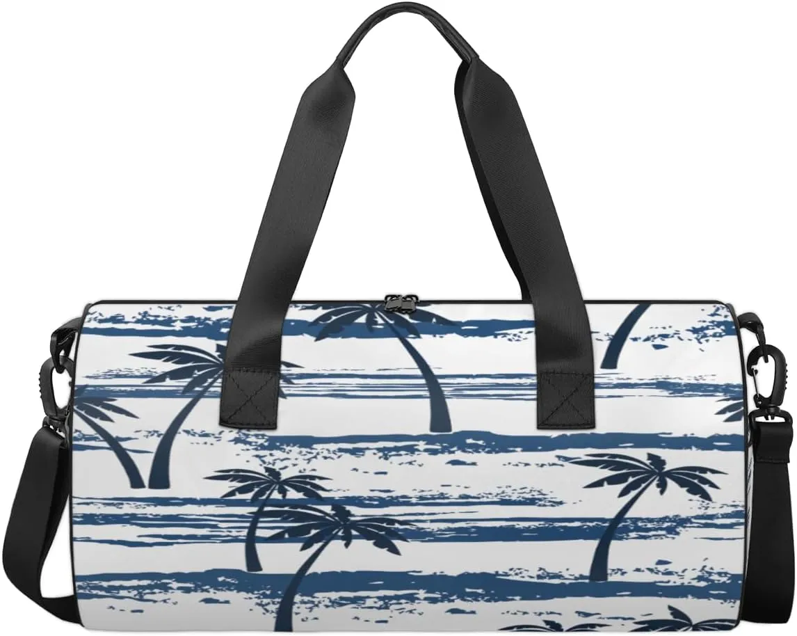 Coconut Tree Sports Duffel Bag, Gym Tote Bag Waterproof Weekender Travel Bag for Overnight Travel Luggage Workout Women Men