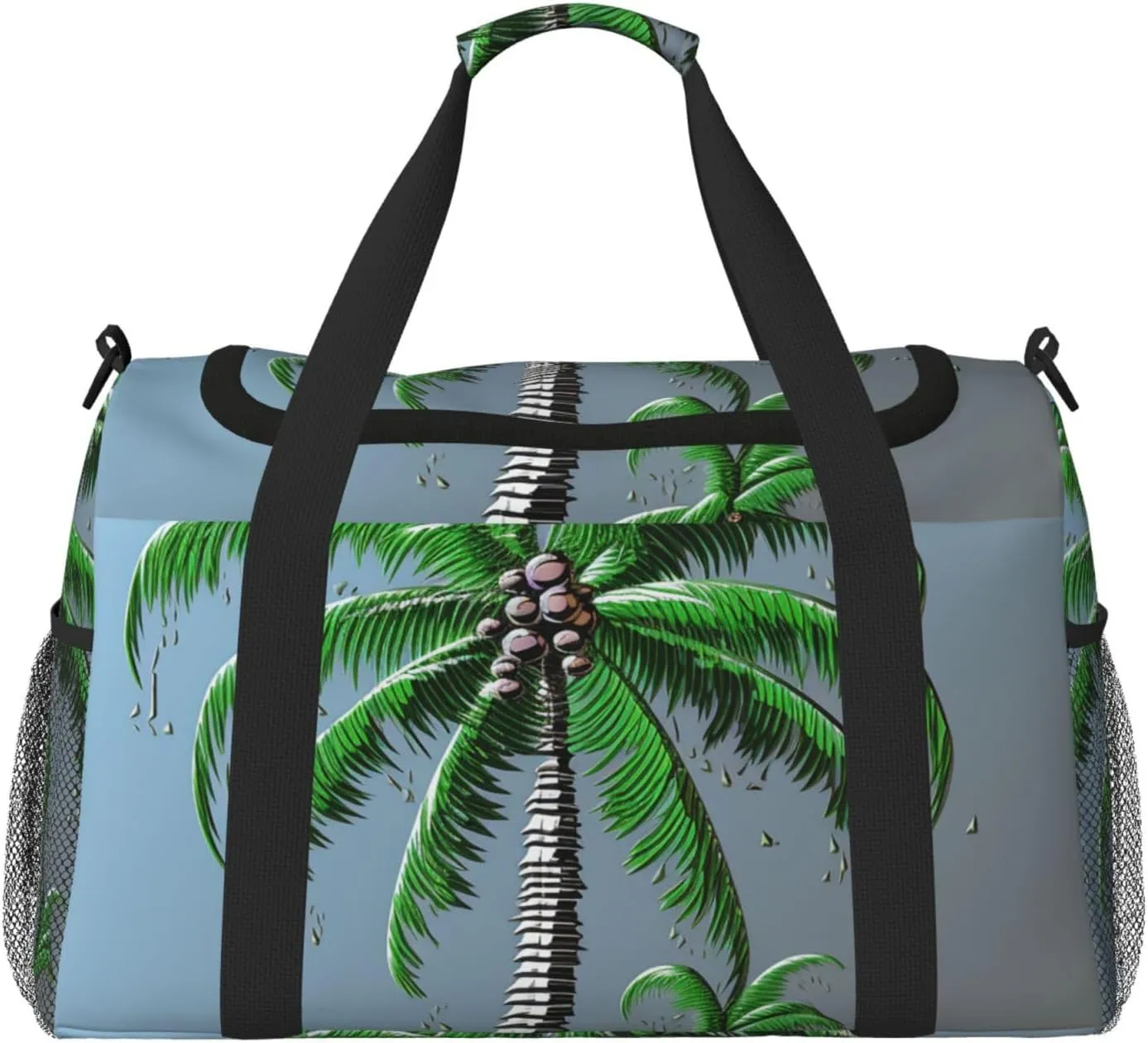 Coconut Tree Travel Duffel Bag Lightweight Waterproof Carry On Tote Bag Foldable Weekender Overnight Bags Sport Gym Bag For Women Men
