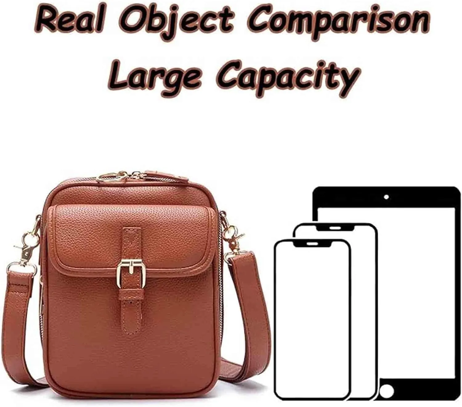 Collaborate Crossbody Leather Bag for Women - Urvashi Crossbody Genuine Leather Bag, Collaboraten1 Purse, Card Slots