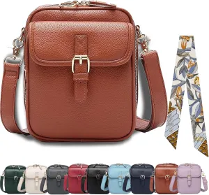 Collaboraten1 Crossbody Leather Bag, Urvashi Crossbody Leather Bag with built in wallet, Vintage Messenger Bag