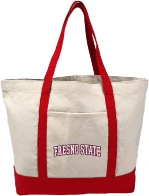 Collegiate Distressed School Name Canvas Tote Bag With External Pocket, Reusable Shoulder Bag for Shopping, Beach