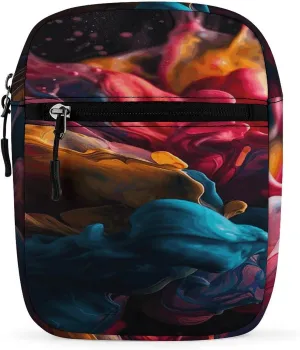 Colored Liquid Small Satchel Mini Crossbody Sling Bag Shoulder Bag for Men Women Workout Travelling